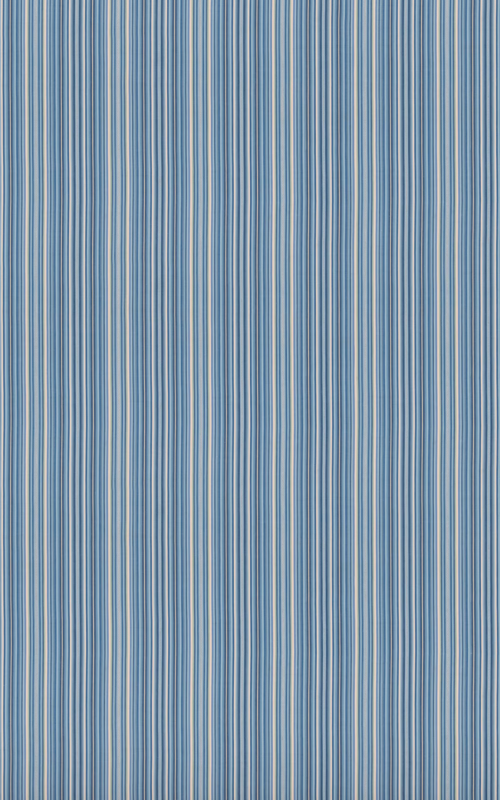 Fine vertical blue and pale grey stripes with a softly woven surface