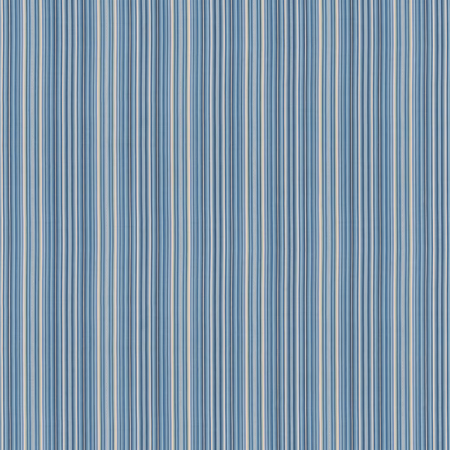 Fine vertical blue and pale grey stripes with a softly woven surface