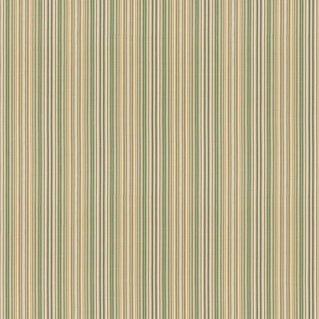 Muted sage and cream vertical stripes with a softly textured cotton weave