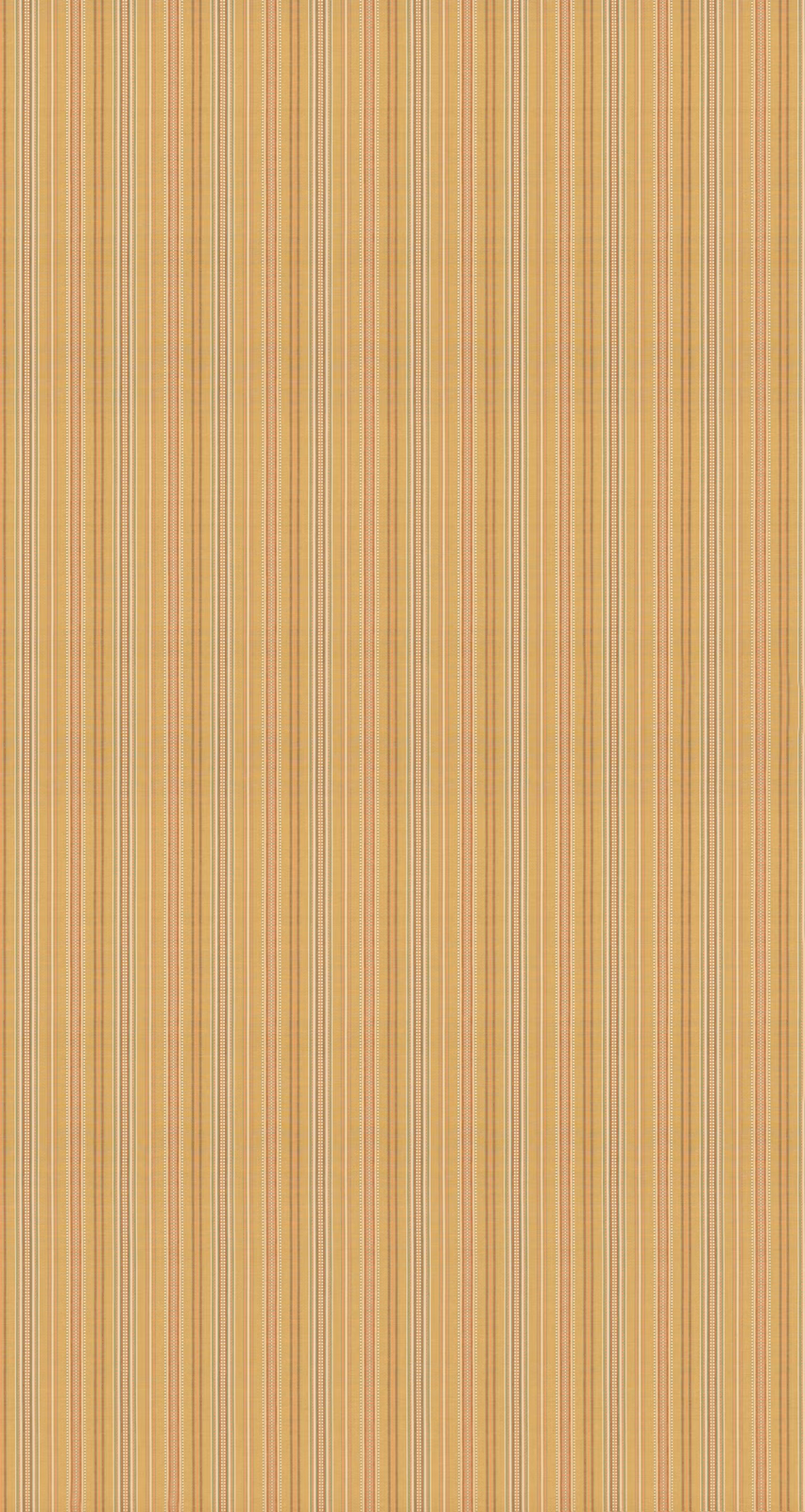 Warm sand beige cotton fabric with fine cream and muted gold vertical stripes