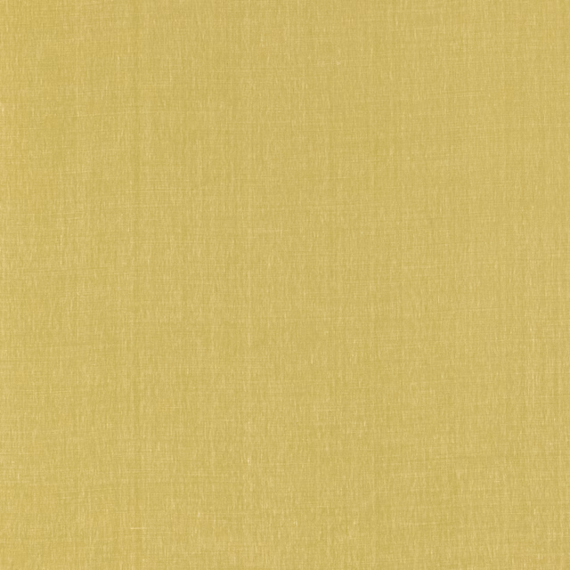 Muted leaf-yellow linen with fine slubbed weave and subtle vertical tonal variation