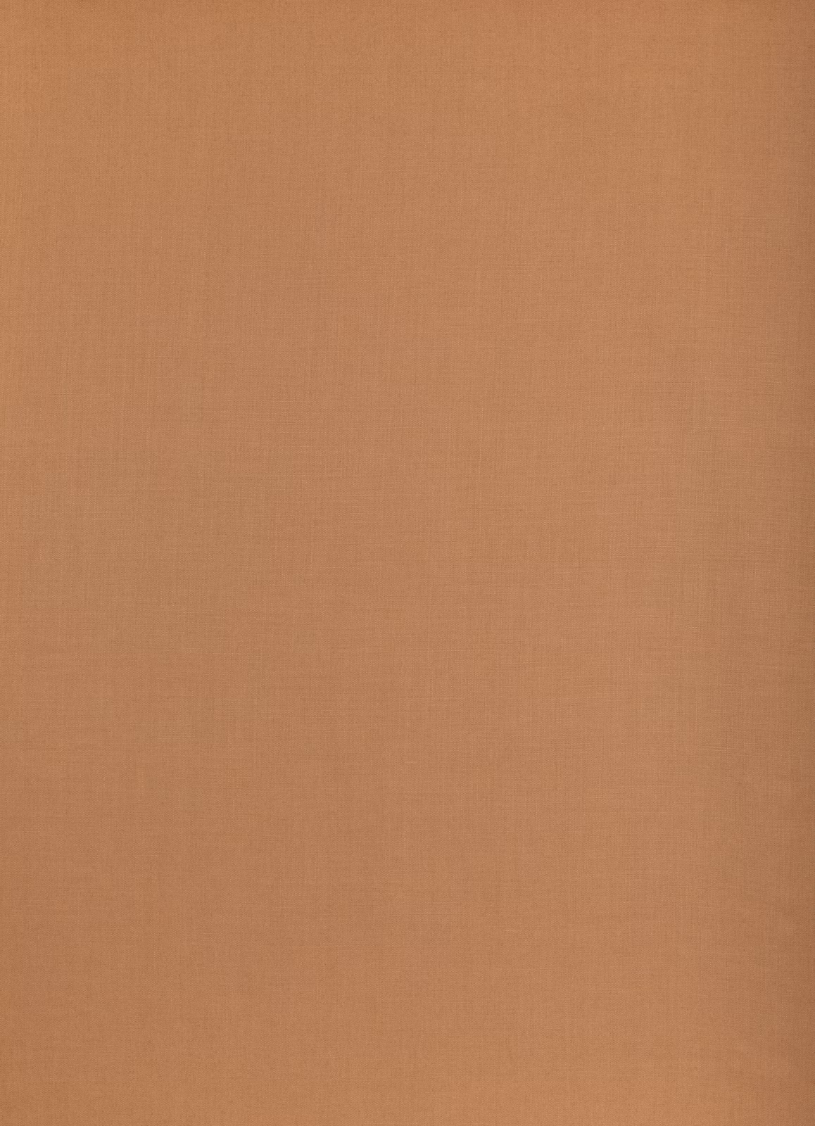 Warm nutmeg terracotta linen swatch showing a subtle plain woven texture
