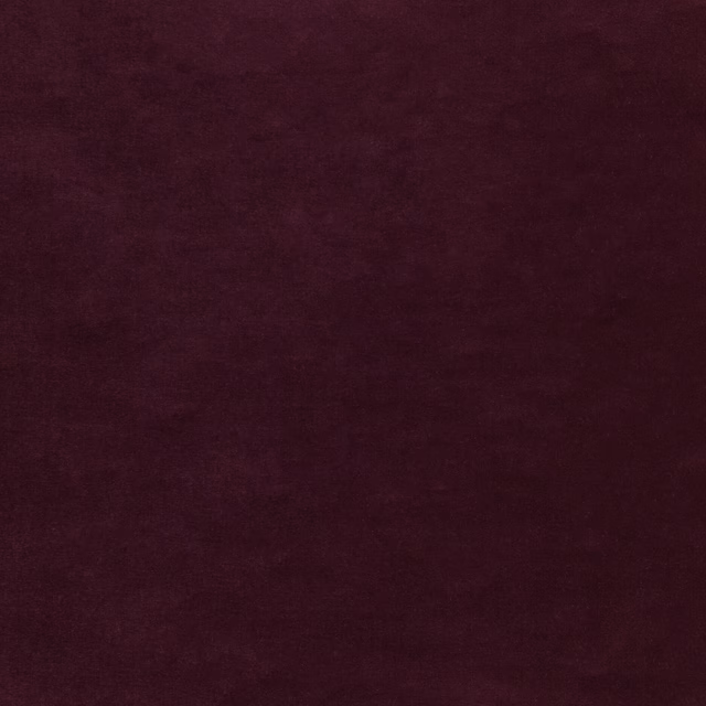 Deep aubergine cotton velvet with subtle nap variation and a shadowed plum sheen
