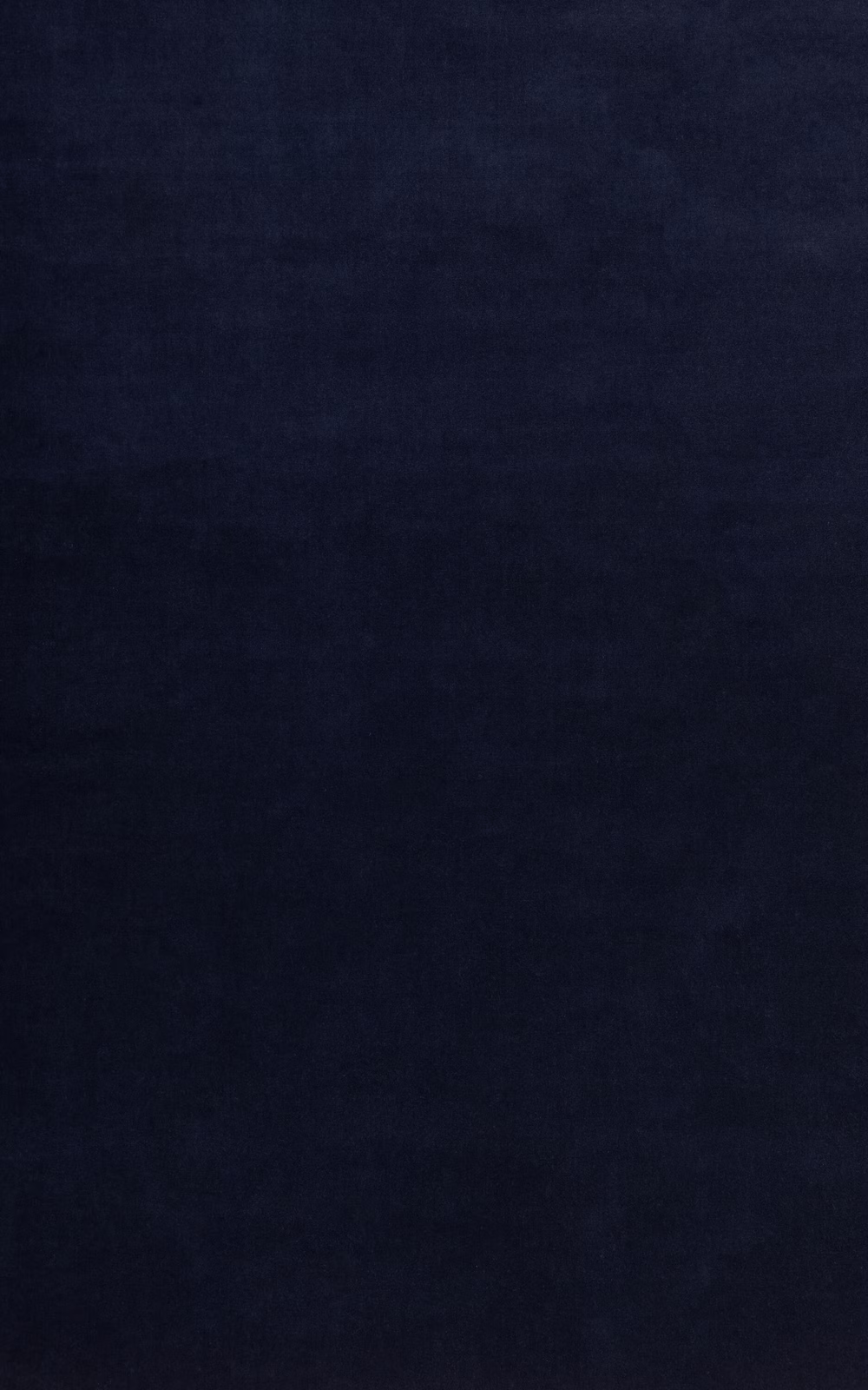 Deep ink navy velvet with a subtly shifting, low-light pile