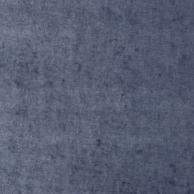 Mottled slate-blue velvet with soft cloudy shading and a low lustrous pile