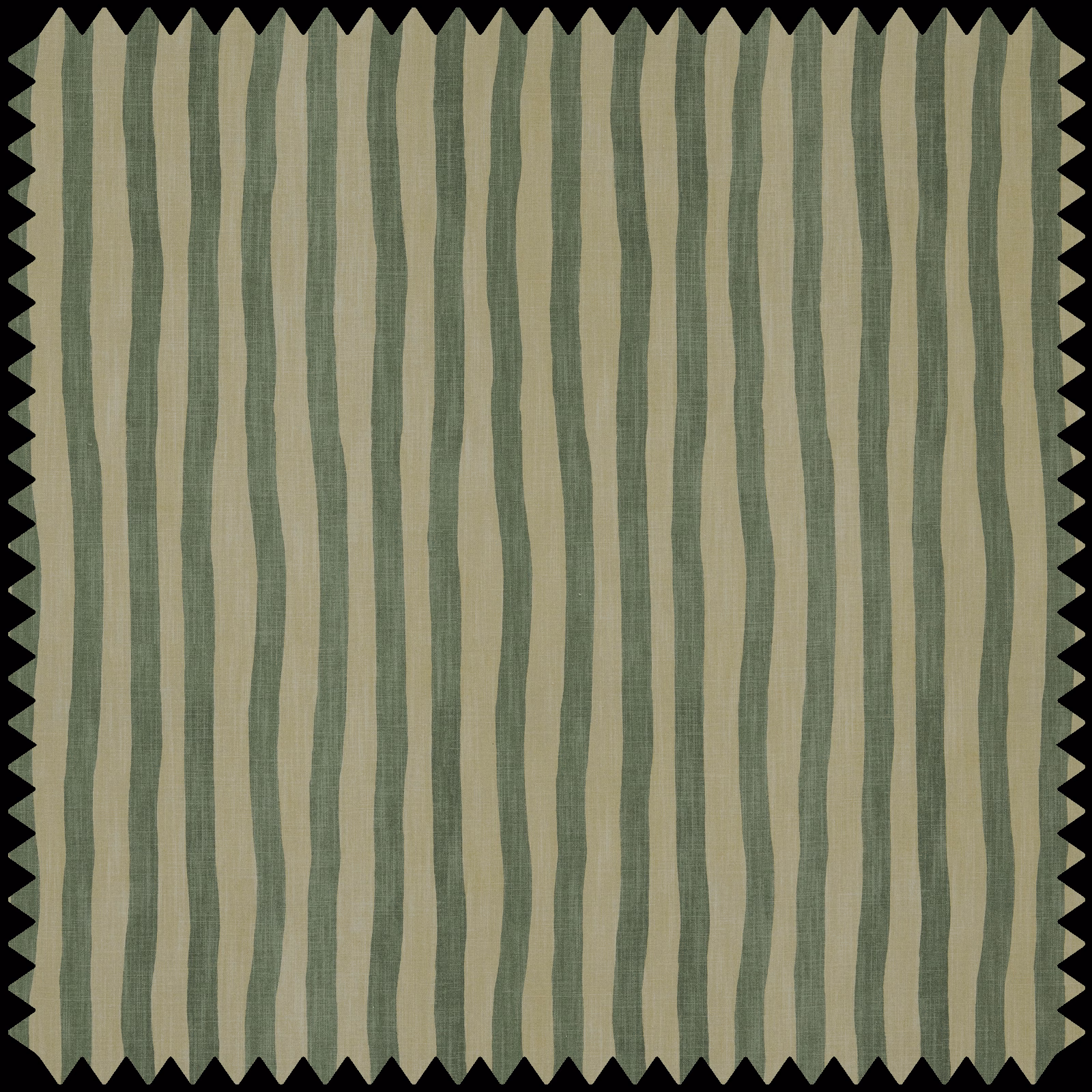 Opal sage and cream irregular vertical stripes on a softly textured woven swatch