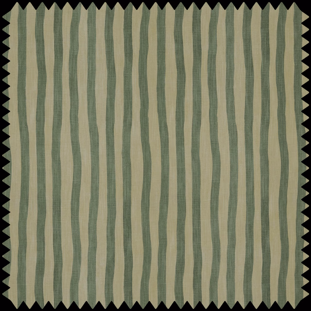 Opal sage and cream irregular vertical stripes on a softly textured woven swatch