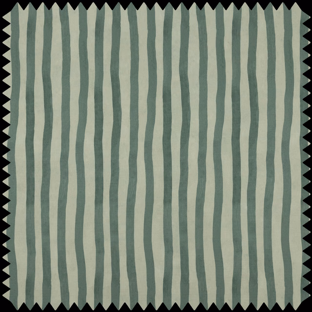 Pale aqua and deep teal irregular vertical stripes on a softly textured ground