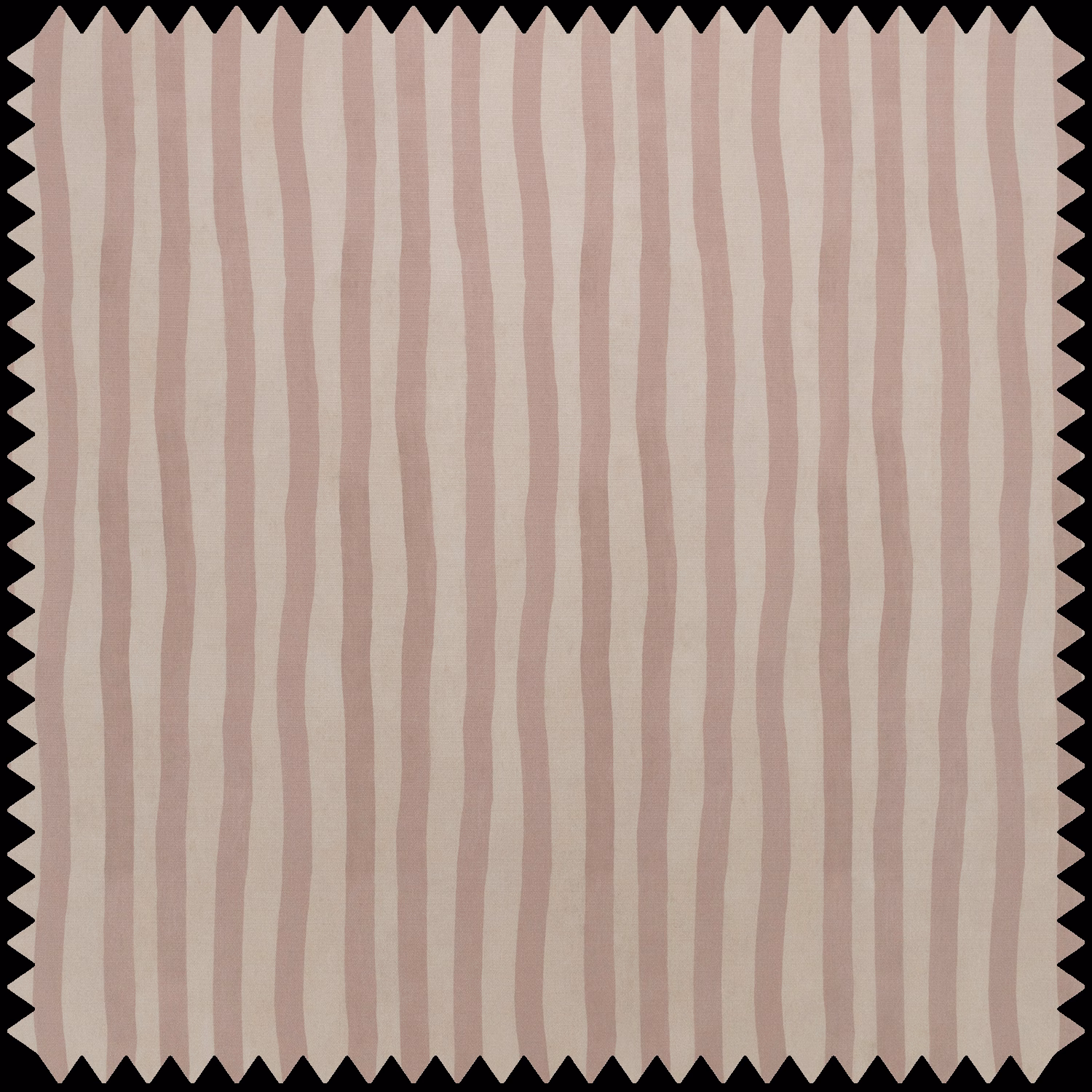 Blush pink and cream irregular vertical stripes in a softly woven textile
