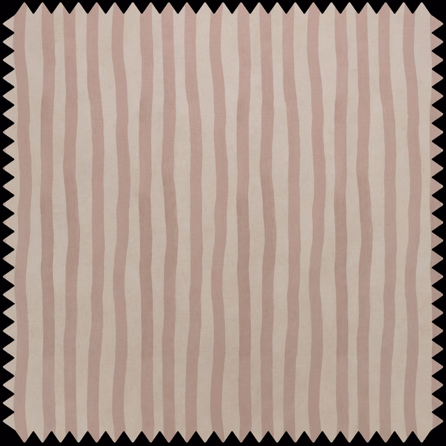 Blush pink and cream irregular vertical stripes in a softly woven textile