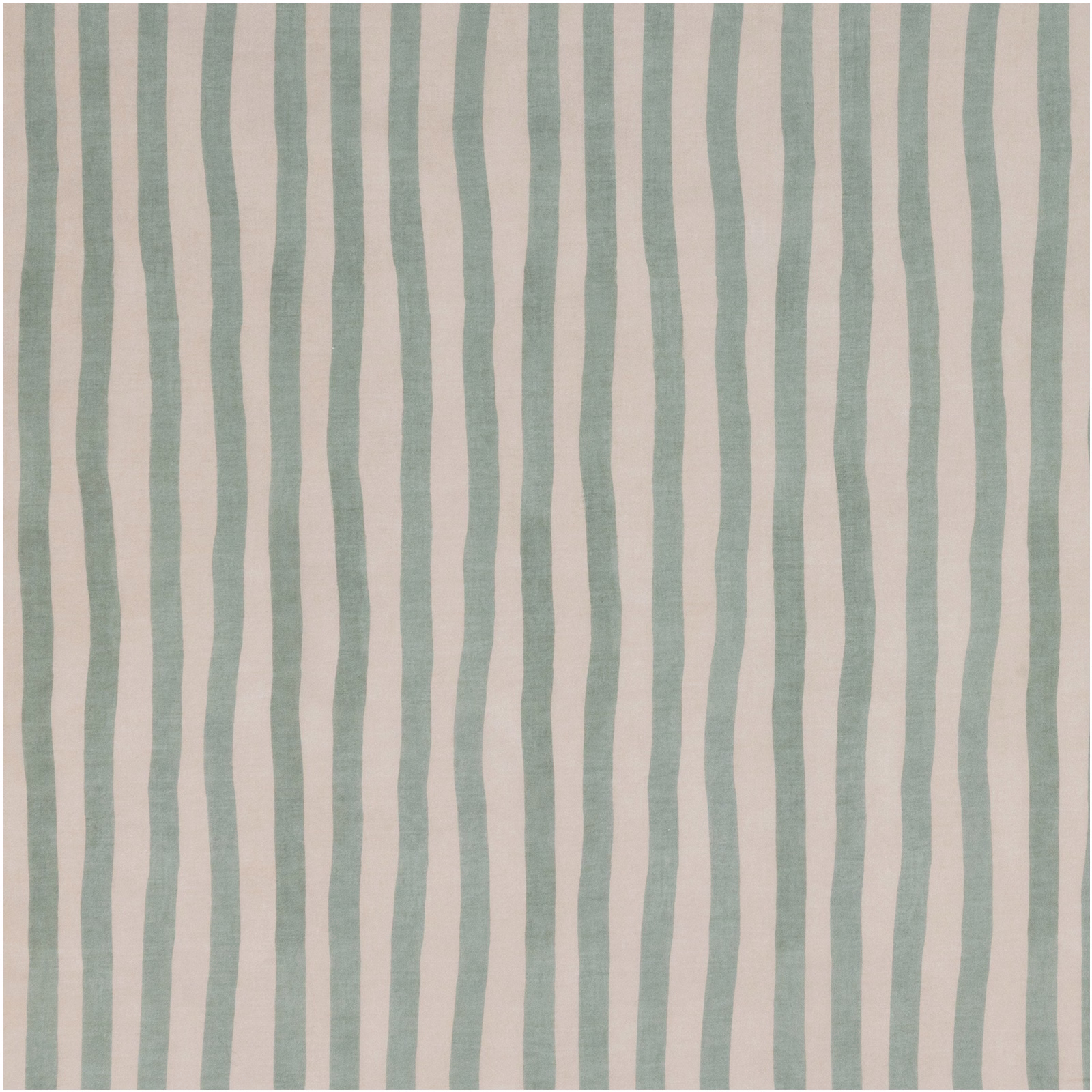 Fine sheer with irregular sage-green and alabaster vertical stripes