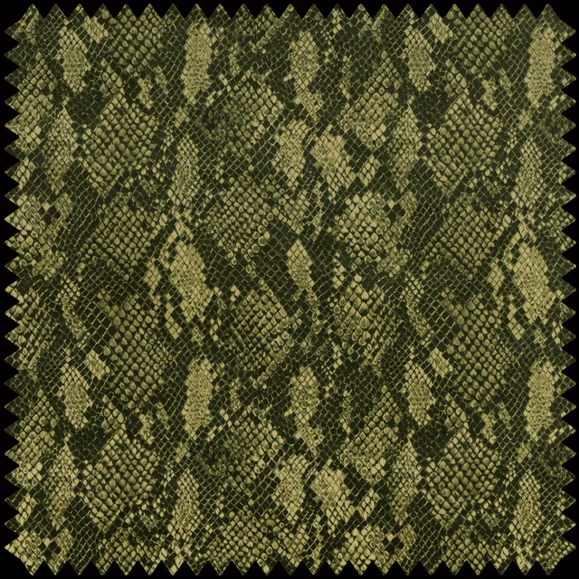 Olive-green velvet with dark diamond scales and mottled lime highlights