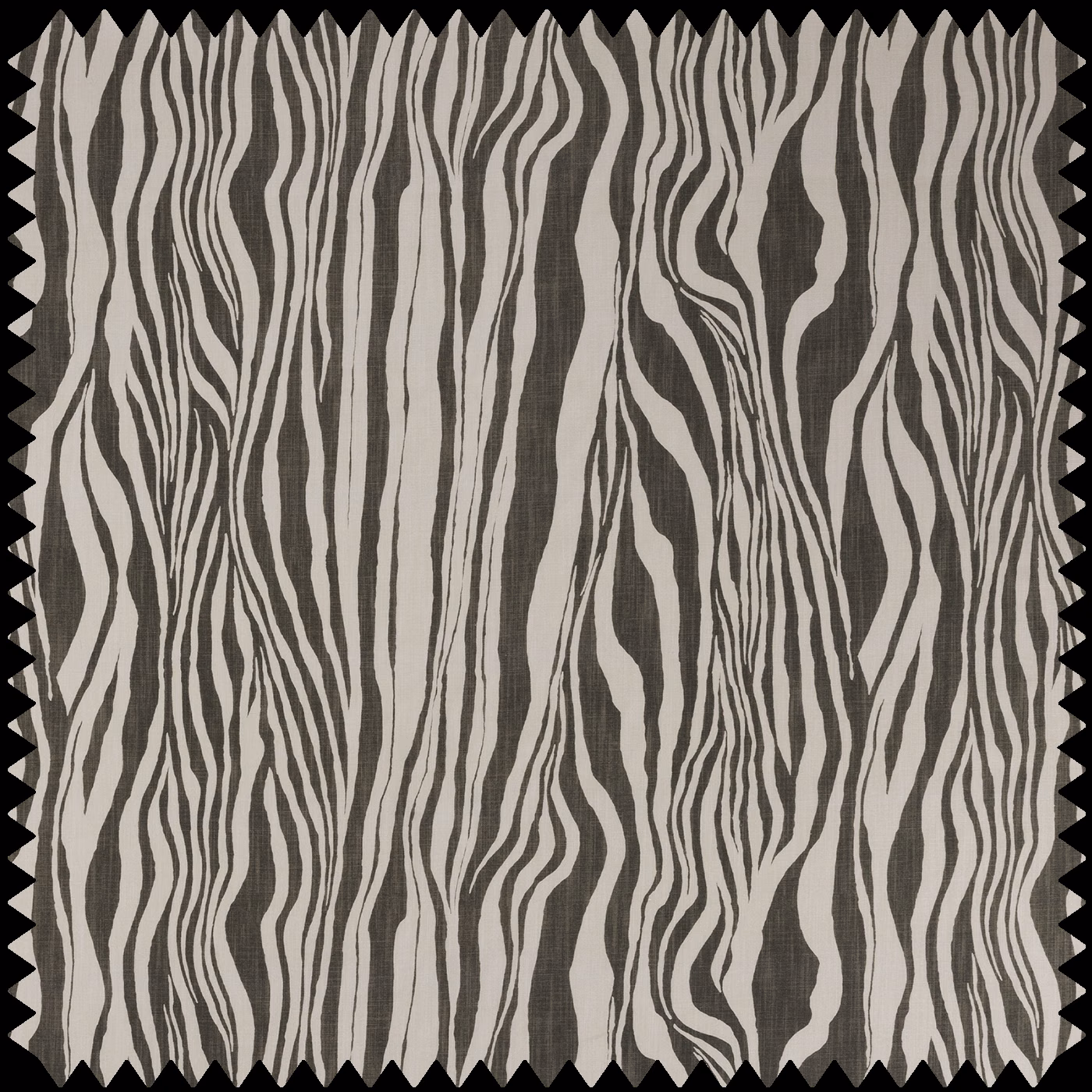 Cedar taupe and ivory Dazzle fabric with irregular vertical organic stripes