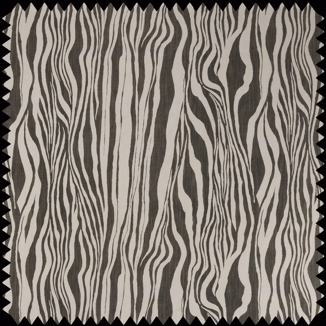 Cedar taupe and ivory Dazzle fabric with irregular vertical organic stripes
