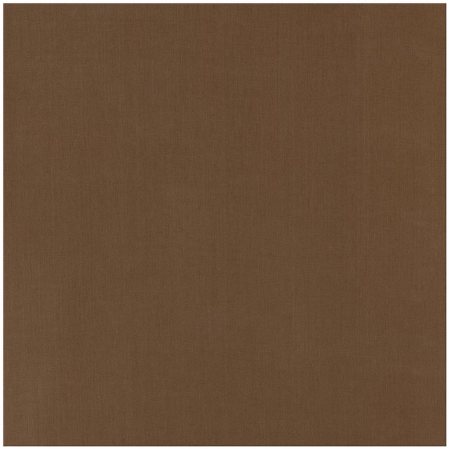 Warm acorn-brown plain weave with subtle vertical striations and matte texture