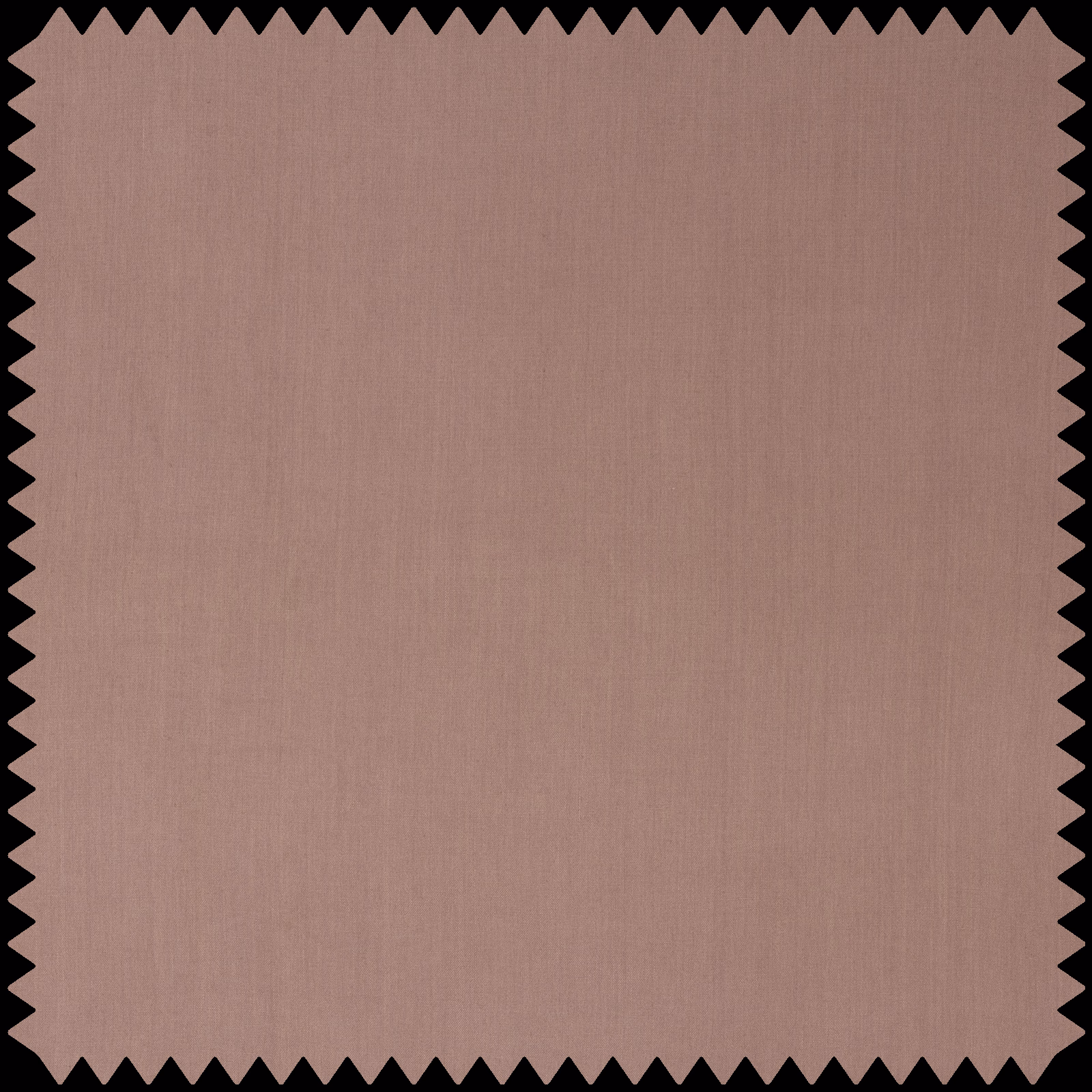 Dusty mauve plain weave with fine vertical texture and pinked edges