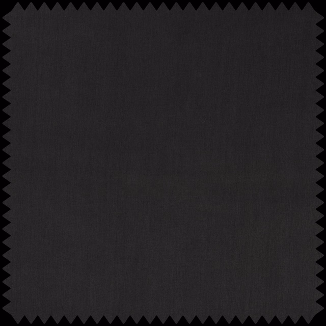 Near-black fabric swatch showing subtle vertical woven texture and pinked edges