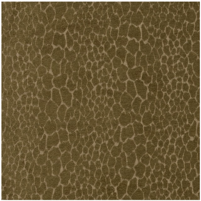 Muted olive-brown jacquard with fine taupe-gold irregular network lines and tactile weave