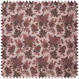 Dusty blush jacquard with plum, rust and olive scrolling botanical motifs