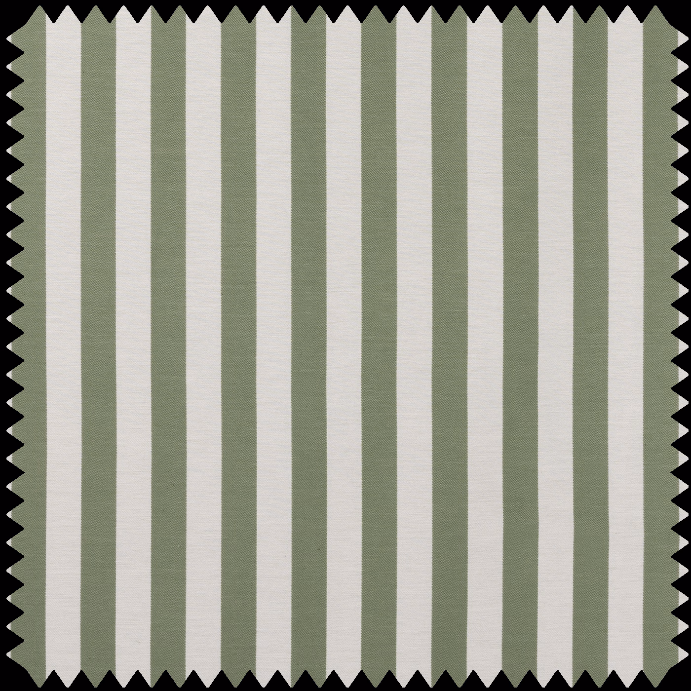 Muted verdigris sage and ivory vertical stripes on a subtly textured jacquard weave