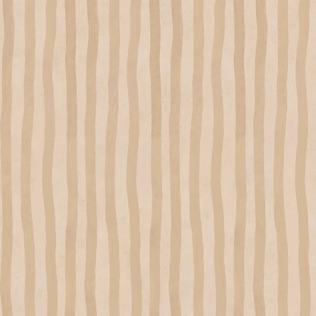 Alabaster wallpaper with softly wavering vertical cream and beige stripes