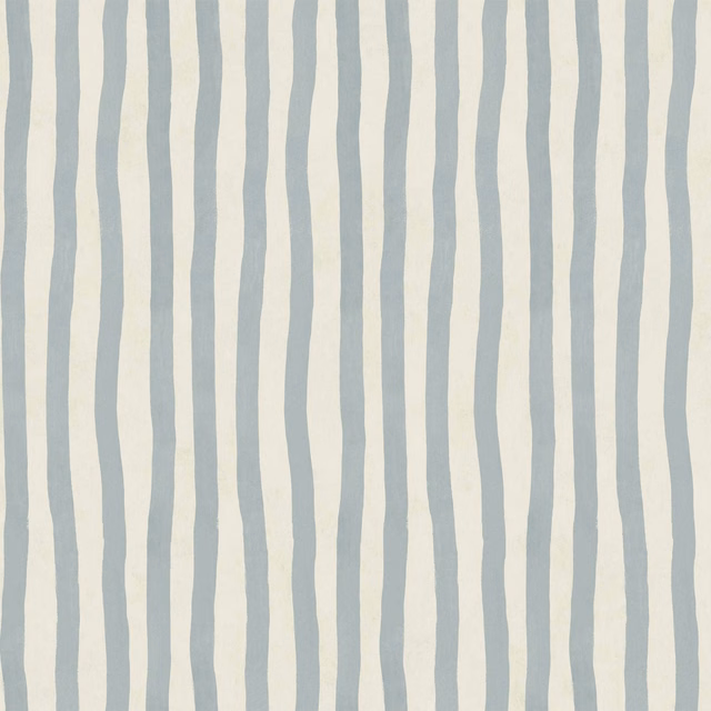 Irregular pale blue and ivory vertical stripes in House of Hackney wallpaper