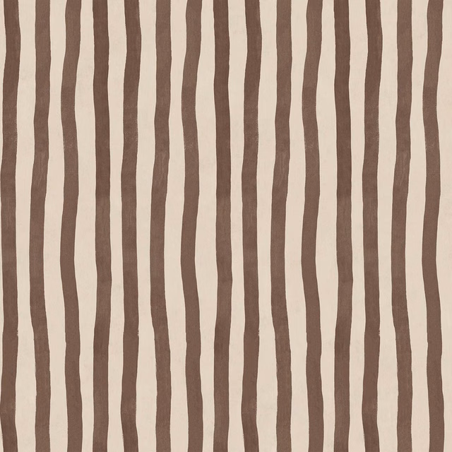 Cocoa-brown and warm cream irregular vertical stripes with softly mottled edges