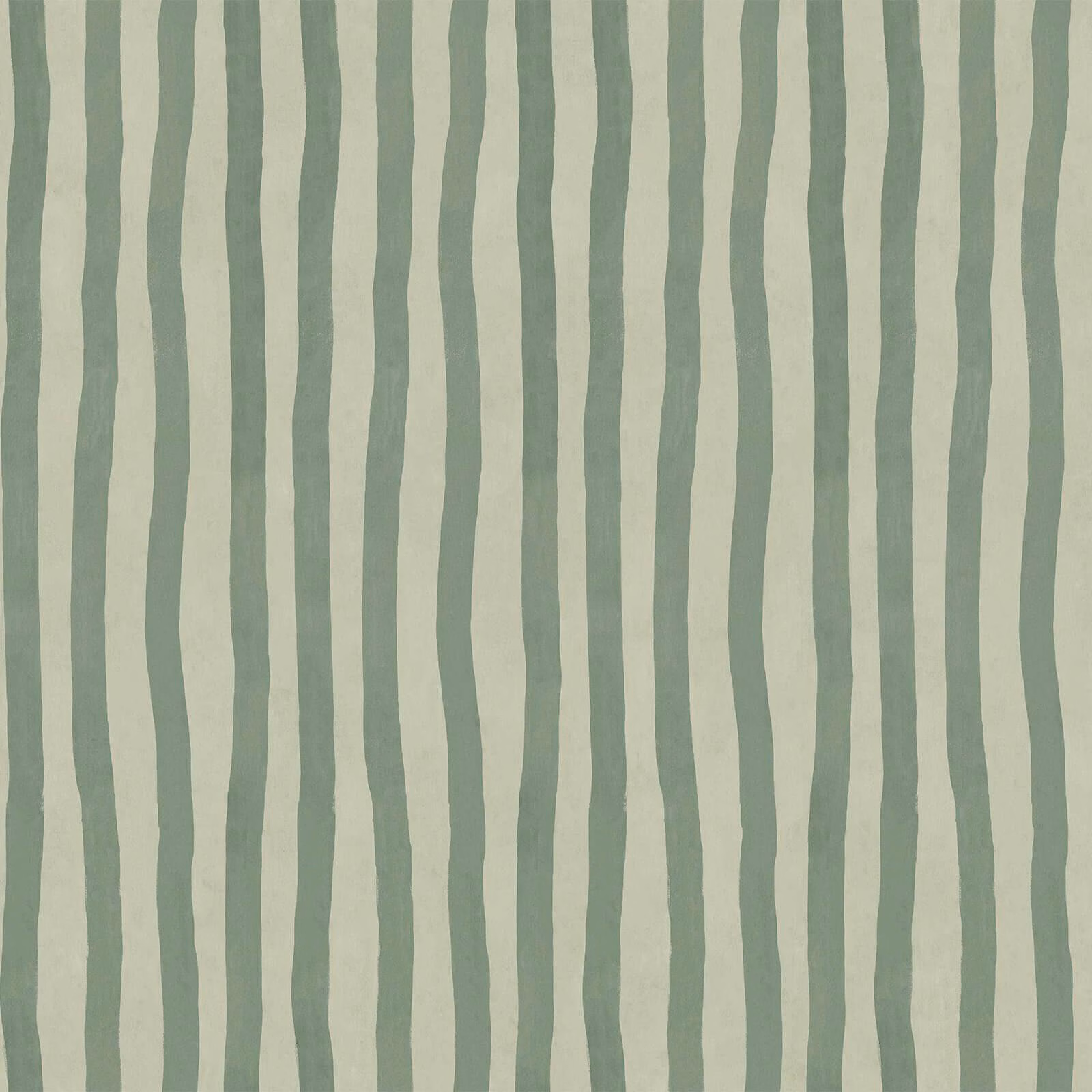 Muted sage and ivory uneven vertical stripes with a softly chalky surface