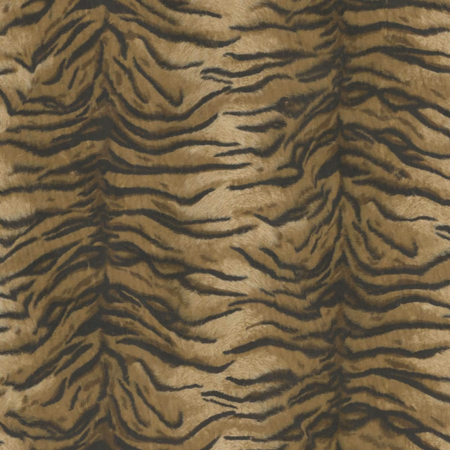 Warm umber wallpaper with black tiger stripes in a flowing organic pattern
