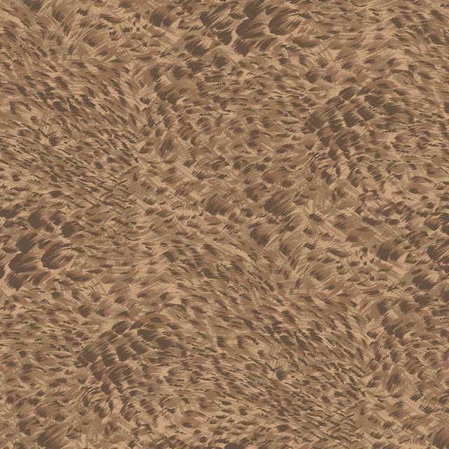 Dense warm taupe and brown feather-like brushstrokes in Alabaster wallpaper