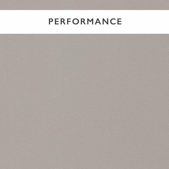 Close-up of cool dove-grey Allegra fabric with a fine, even woven texture