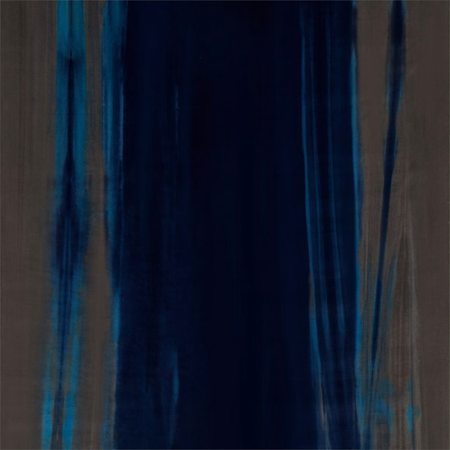 Blueberry velvet with lagoon streaks and cocoa-brown vertical shading