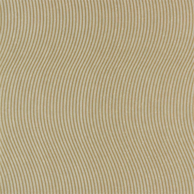 Warm sandstone wallpaper with fine undulating vertical lines and subtle woven texture