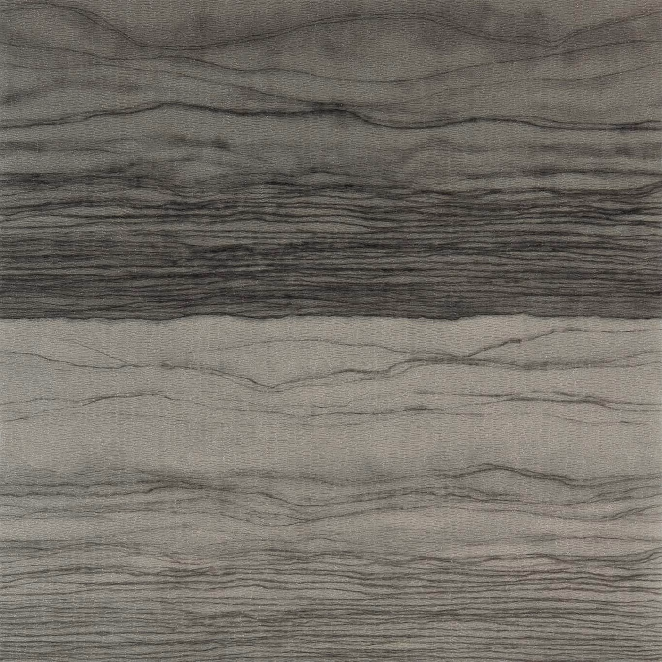 Pyrite grey wallpaper with layered charcoal mineral striations and horizontal bands