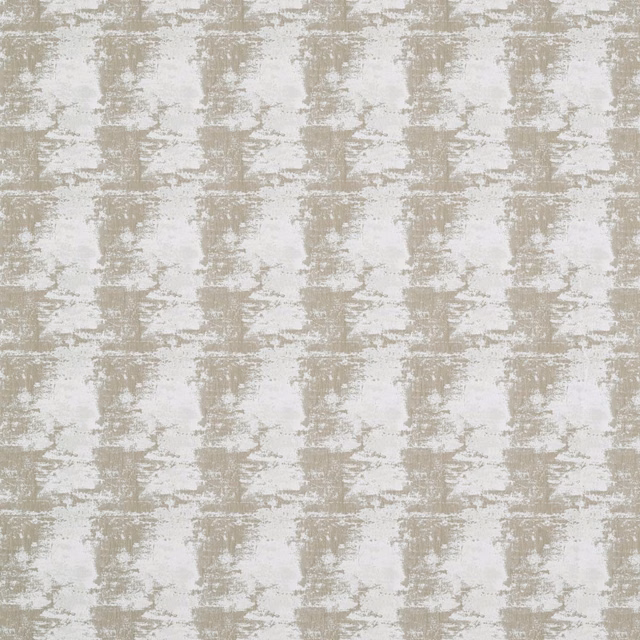 Pale pumice and sepia textile with distressed ivory brush-block repeat