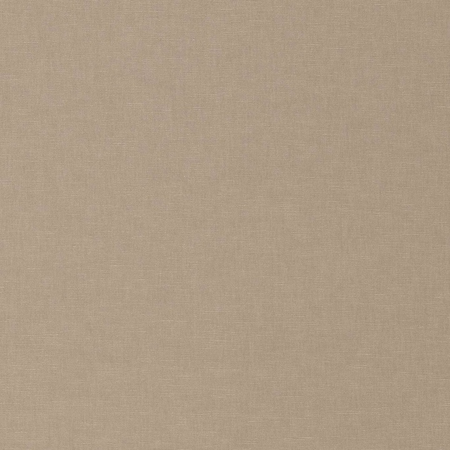 Close-up of Ario Fog’s cool taupe-grey plain weave with fine crosshatch texture