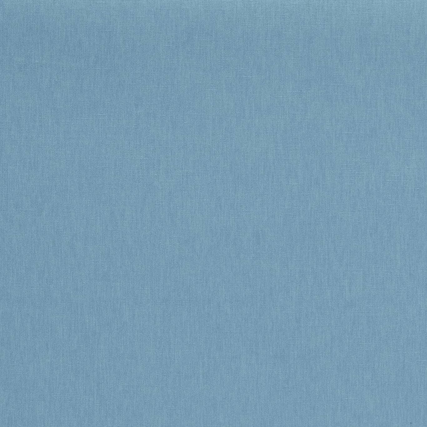 Muted dusty blue fabric showing a fine, softly vertical woven texture