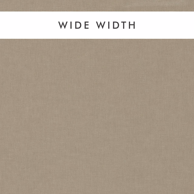 Close view of warm taupe Birch fabric showing a fine, subtly crosshatched plain weave