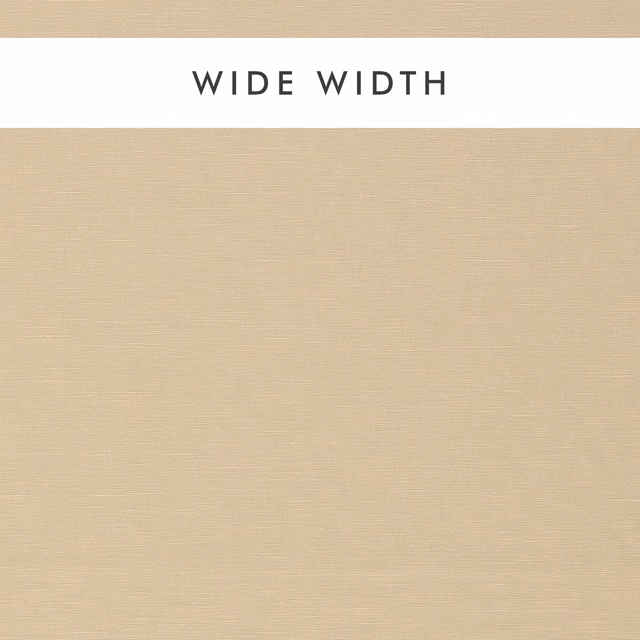 Warm sand beige wide-width fabric with a fine horizontal woven texture