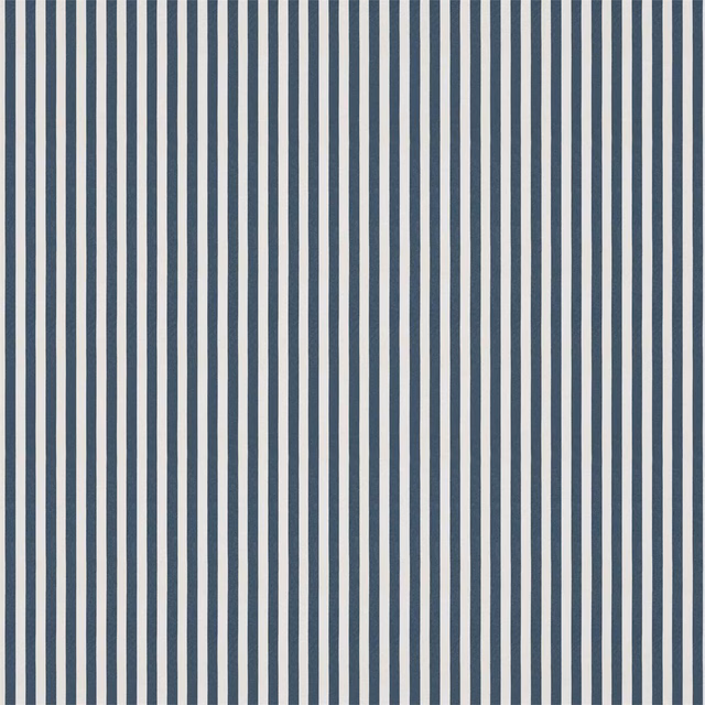 Deep navy and ivory narrow vertical stripes with a subtle woven texture