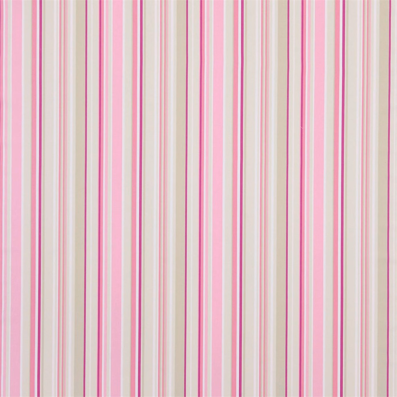 Fuchsia, candy pink and cream vertical stripes with a softly woven surface