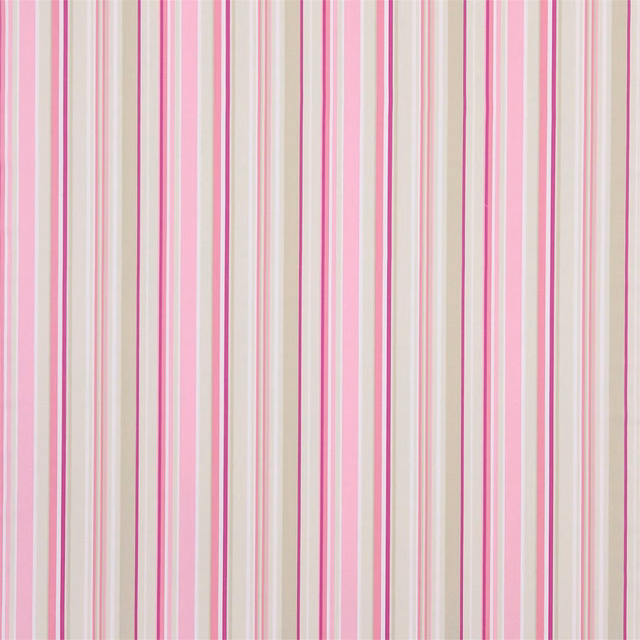 Fuchsia, candy pink and cream vertical stripes with a softly woven surface