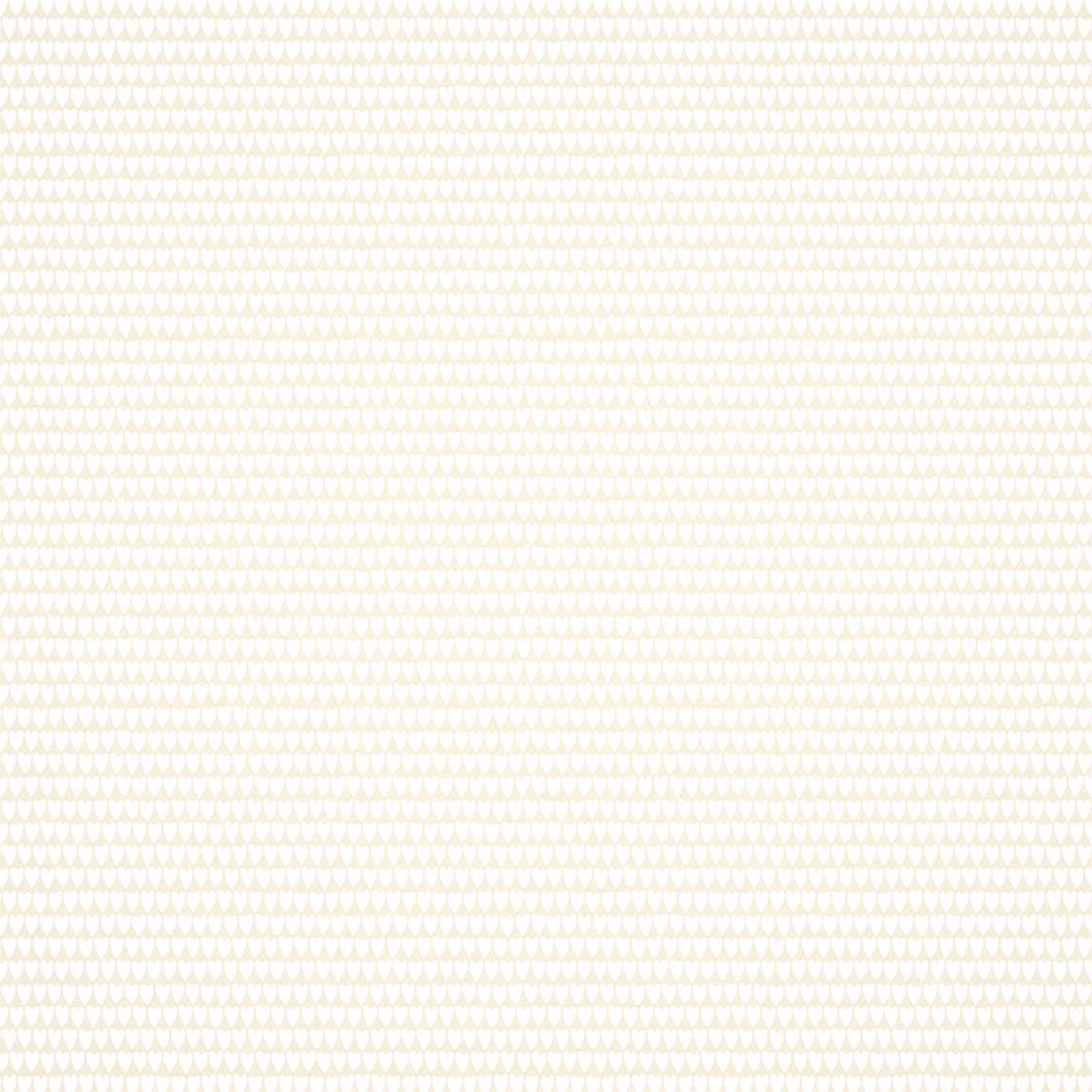 Warm linen-beige wallpaper with closely spaced tiny white heart motifs