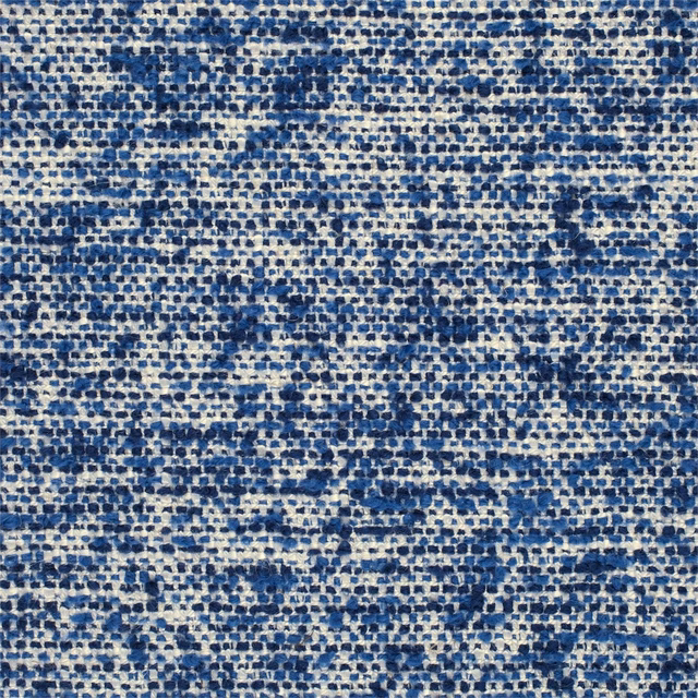 Close-up of old navy blue denim weave with ivory flecks and nubby texture
