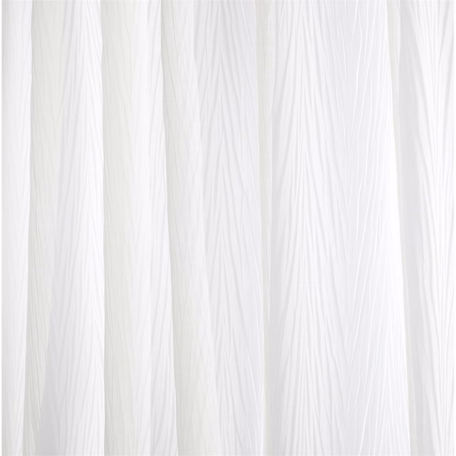 Soft ivory fabric with fine irregular vertical crinkle lines and gentle shadowed texture