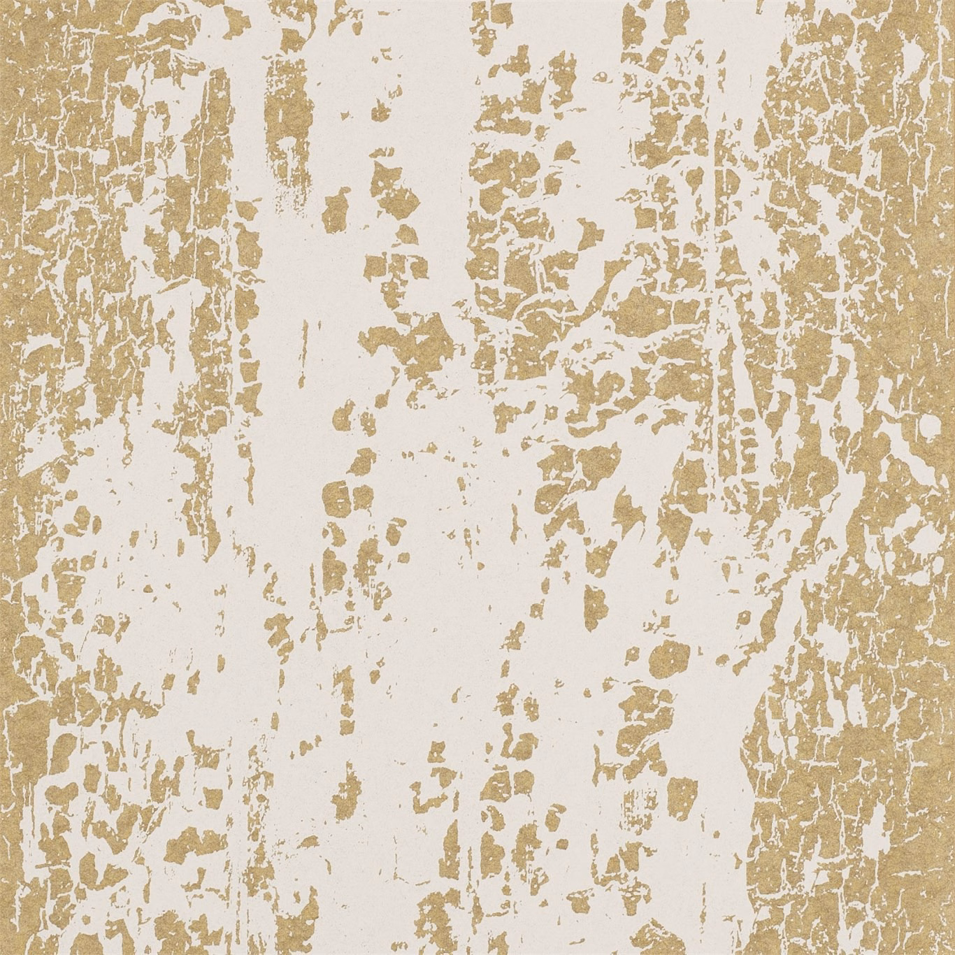 Ivory wallpaper with distressed pale-gold vertical flecks and scraped markings