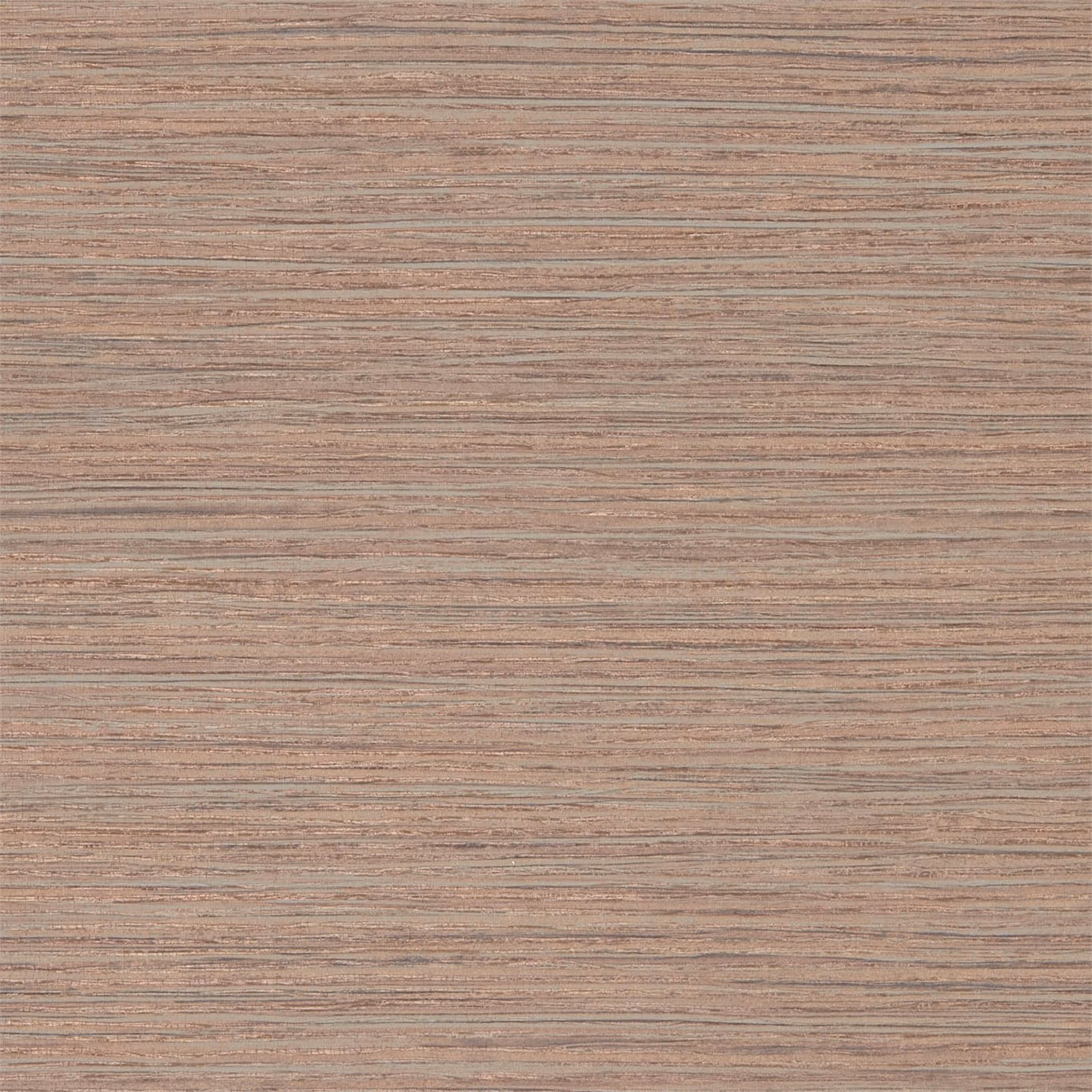 Dusty taupe-brown wallpaper with fine horizontal rose-grey woodgrain striations