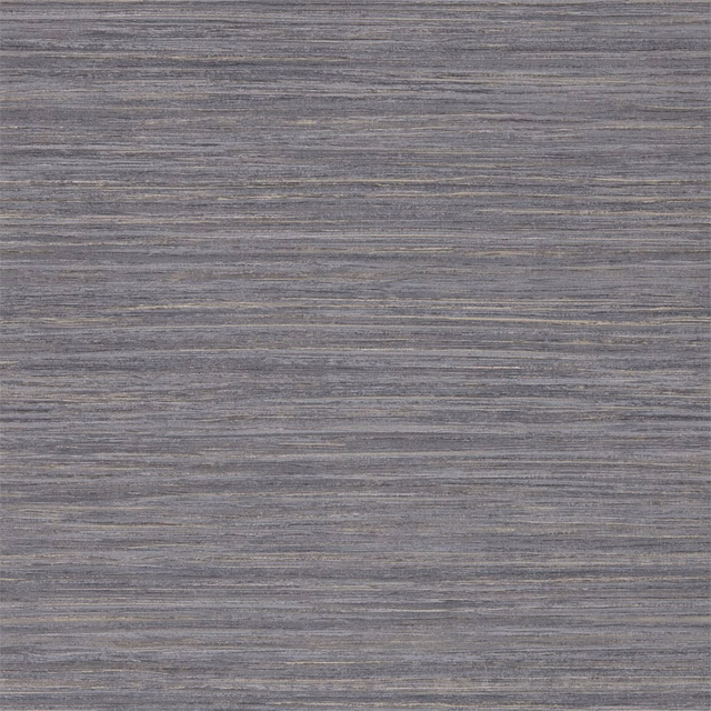 Deep blue-grey wallpaper with fine horizontal charcoal and taupe striations