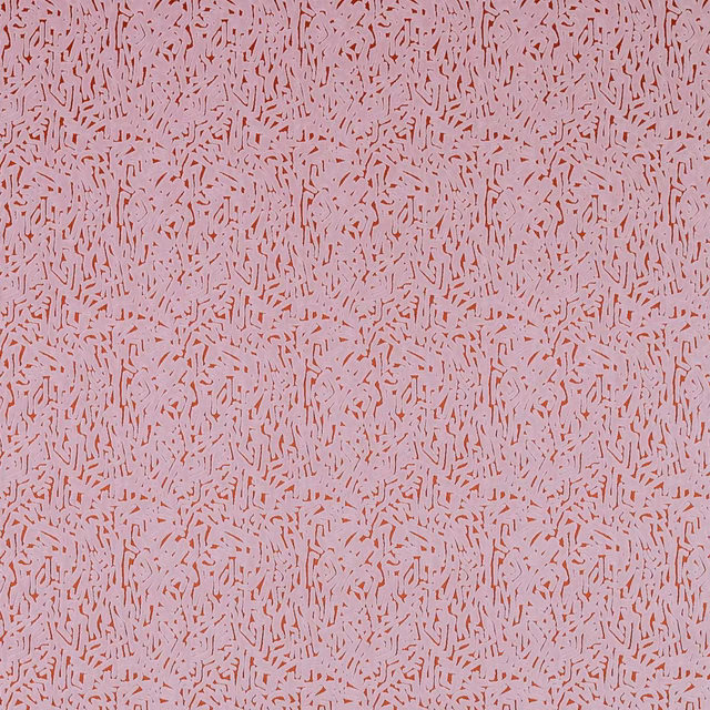Dusty orchid pink textile with dense rosewood dash marks and subtle woven texture