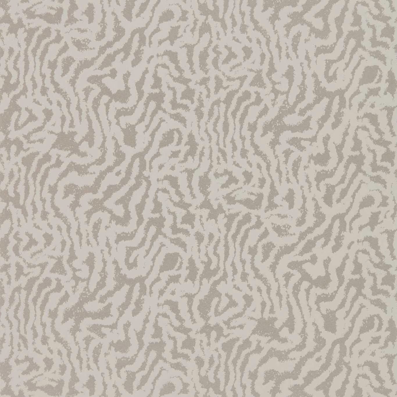 Pale oyster wallpaper with cool taupe-grey irregular tracery in a dense organic pattern